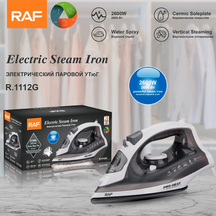 RAF Ceramic Coating Electric Steam Iron I 270mL volume | ABS material