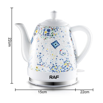 RAF Electric Kettle | 1000W | 1.4L Capacity | Fast Heating | Ceramic Material | Easy To Clean