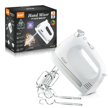 RAF Hand Mixer 600W | Double Rod Stirring | 5 Files Speed | Easy To Clean