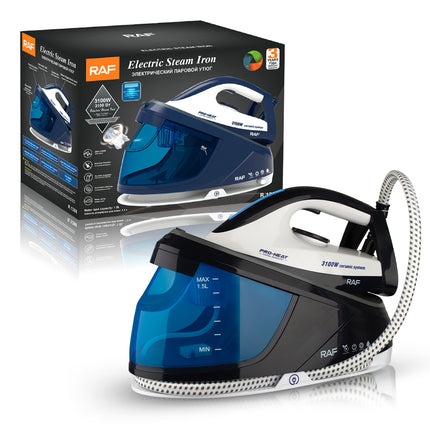 RAF Electric Steam Iron | 2600-3100W | 1500mL PP water tank | Ceramic Soleplate | Self Cleaning