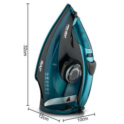 RAF Electric Steam Iron | 2800W | Vertical Steaming | Ceramic Soleplate | Self Cleaning