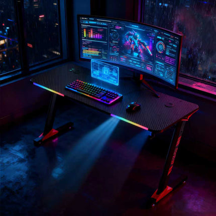 AstraGear Gaming Table RGB - Z-Shaped RGB Gaming Desk