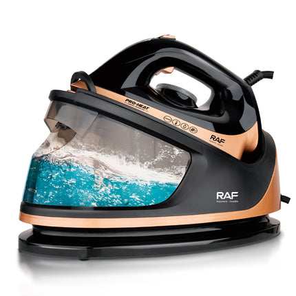 RAF Electric Steam Iron | 2300-2600W | Adjustable Temperature Control | 1.8m Rubber Power Cord, and VDE Plug