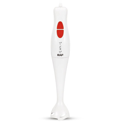 RAF Hand Blender - 300W with Stainless Steel Blade, Copper-Clad Aluminium Motor, and Stylish Black and White Design