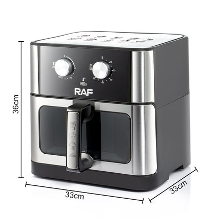 RAF Air Fryer | 1800W | 10L Capacity | Heating Indicator | Temperature Control | Non-stick skillet &amp; basket