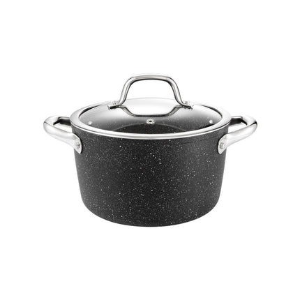 TESCOMA Deep pot PRESIDENT Stone with cover ø 20cm, 3.0l | Non-stick Coating | Steam Vent | Induction Bottom | Dishwasher Safe