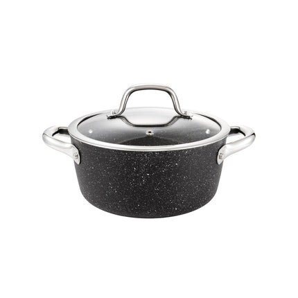 Tescoma PRESIDENT Stone Casserole with cover ø 20cm, 2.5l | first-class non-stick coating | suitable for metal kitchen utensils