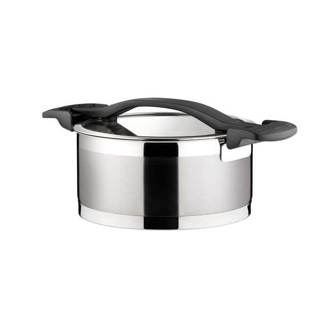 Tescoma Casserole ULTIMA with cover ø 20 cm, 3.0 l | Stainless Steel 18/10 | Steam Control |  3 working positions | suitable for all types of cookers | Dishwasher Safe