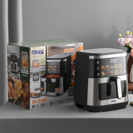 DSP 10L Digital Air Fryer with Dual Heating & 10 Preset Menus