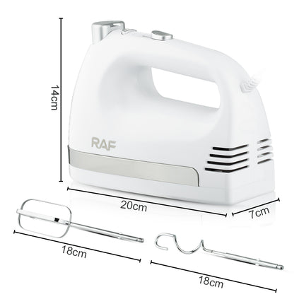 RAF Hand Mixer 600W | Double Rod Stirring | 5 Files Speed | Easy To Clean