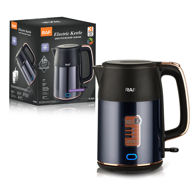 RAF Electric Kettle | 2L Capacity | 1800W | High Quality Stainless Steel