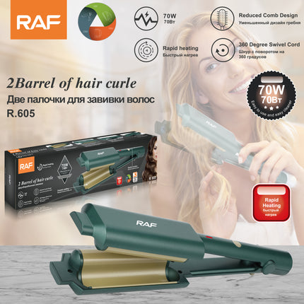 RAF 2 Barrel of Hair Curler | Rapid Heating | 360 Degree Swivl Cord