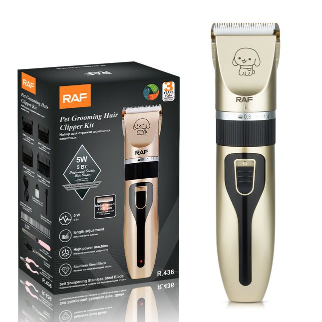 RAF Pet Grooming Hair Clipper Kit | High power machine | Stainless Steel Blade | length adjustment