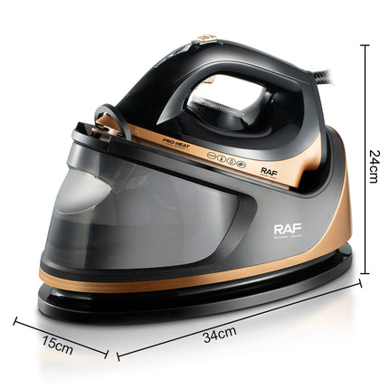 RAF Electric Steam Iron | 2300-2600W | Adjustable Temperature Control | 1.8m Rubber Power Cord, and VDE Plug