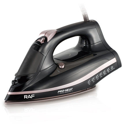 RAF Digital Electric Steam Iron | 2600W | Vertical Steaming | Large Capacity Water Tank | Gold Ceramic Bottom | Auto-off | 3 Years Warranty