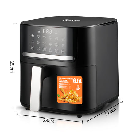 RAF Air Fryer 6.5L Capacity |  1600W | Multi-Purpose Machine | Oil Can Be Reduced By 80% | Easy To Clean