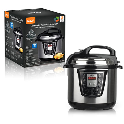 RAF 6L Electric Pressure Cooker with 1000W Power, Multi-Function Menu, 24-Hour Appointment, and Constant Temperature Control