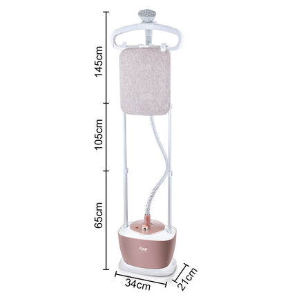 RAF Garment Steamer | 2000W | | Continuous Steam | 1.6L Water Tank Capacity | Ajustable alloy double pole | Steam start-up time 45s | Prevent dry burning, security