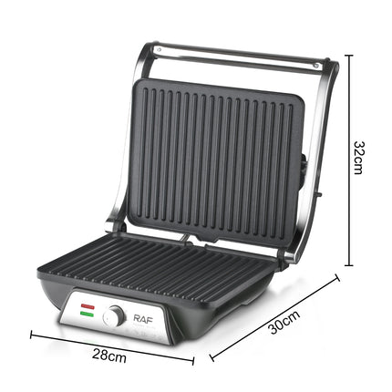 RAF Steak Machine | 2000W | Cool Touch | Non-Stick Coating | Two Sided Toasting