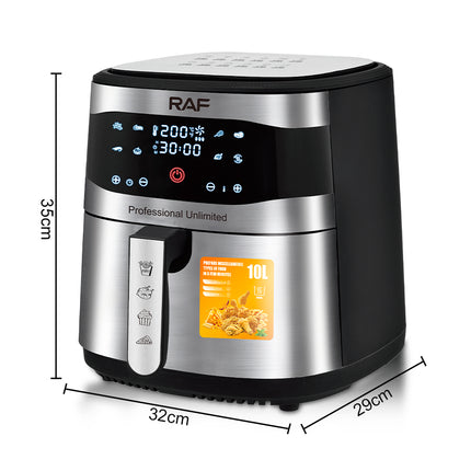 RAF Air Fryer | 8L Capacity | 1800W | Adjustable Temperature | Easy To Clean