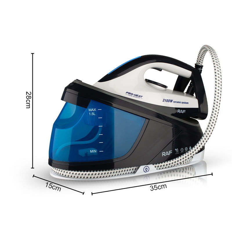 RAF Electric Steam Iron | 2600-3100W | 1500mL PP water tank | Ceramic Soleplate | Self Cleaning