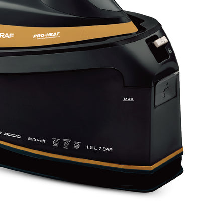 RAF Electric Steam Iron | 3000W | 1.5L Capacity | Temperature Control | Anti-drip | Vertical Steam | Ceramic Soleplate