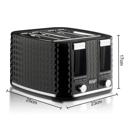 RAF 4 Slice Toaster | 1500W | Stainless steel | Card Slot Design | Fast and Time Saving