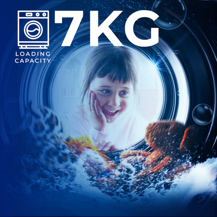 AVG 7kg Washing Machine | 1000 RPM Spin Speed, 15 Wash Programs, Quick Wash, Child Lock
