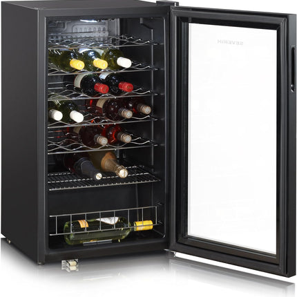 SEVERIN Wine Refrigerator | Wine Cooler for 33 Bottles | Infinitely Adjustable Temperature | Elegant and Practical Design | 95L Net Capacity | [Energy Class G]