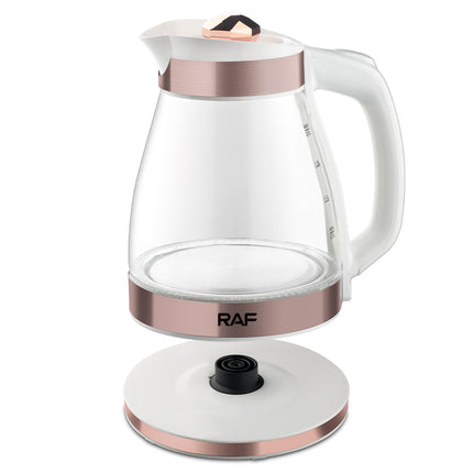 RAF Electric Kettle | 2000W | 2L Capacity | BPA Free | 360 Swivel Base | Borosilicate Glass | Auto Switch Off