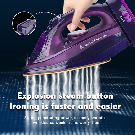 RAF Cordless Electric Iron | 2400W | Ceramic bottom plate | Ceramic Chassis | Automatic Cleaning | Anti-drop Function