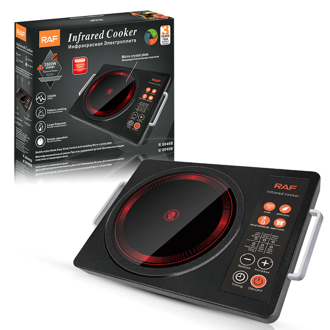 RAF Infrared Cooker | 3500W | Crystal Plate | Key Control |Simple Operation | Large Firepowr | Pattern Cooking
