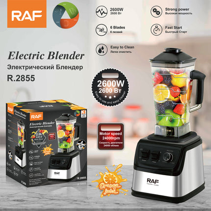 RAF Electric Blender | 2600W | Fast Start | Strong Power | 6 Blades | Easy To Clean