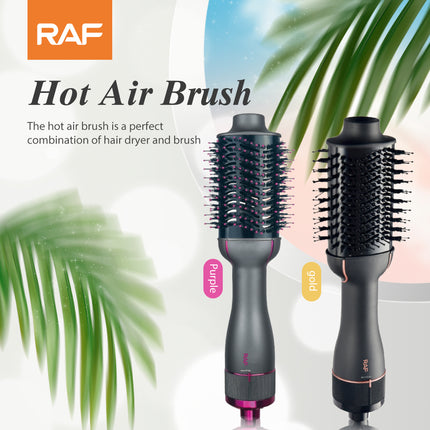 RAF 3-in-1 Hot Air Brush , Dryer and  Curler| 1200W | Reduced Comb Design | Rapid Heating | 360 Degree Swivel Cord |