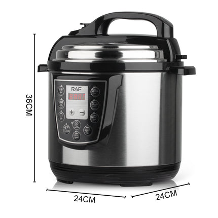 RAF 6L Electric Pressure Cooker with 1000W Power, Multi-Function Menu, 24-Hour Appointment, and Constant Temperature Control