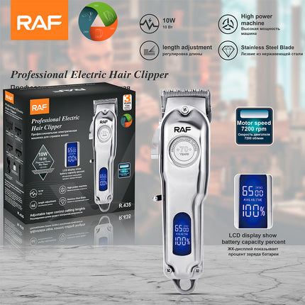 RAF Professional Electric Hair Clipper | High Power Machine | length Adjustment | Stainless Steel Blade