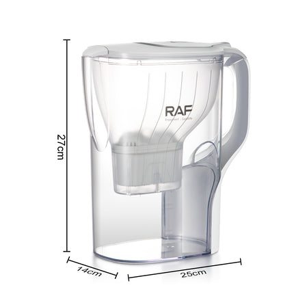 RAF Water Filter Pitcher 4.2L Large Capacity | Multilayer filtration | Change Filter Indicator | Food grade material | Dust proof spout