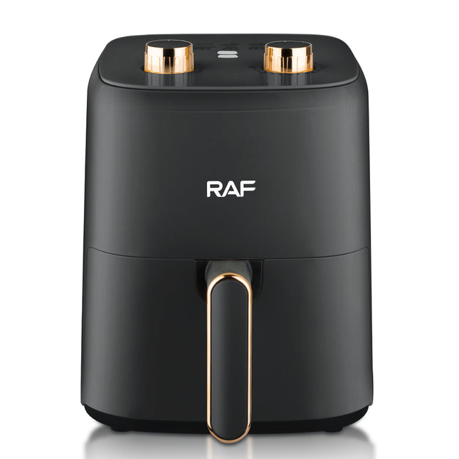 RAF Air Fryer 3L - 1500W Power, Temperature Control, 60-Minute Timing, Copper-Clad Aluminum Motor, PP/PA66 Material, Off-White Color, Includes Grill Accessories, VDE Plug