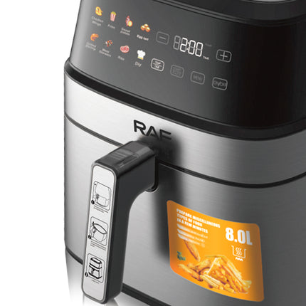 RAF Air Fryer | 5L Capacity | 1700W | Multi-Purpose Machine | 360° Air Circulation | Oli Can Be Reduced by 80% | Easy To Clean