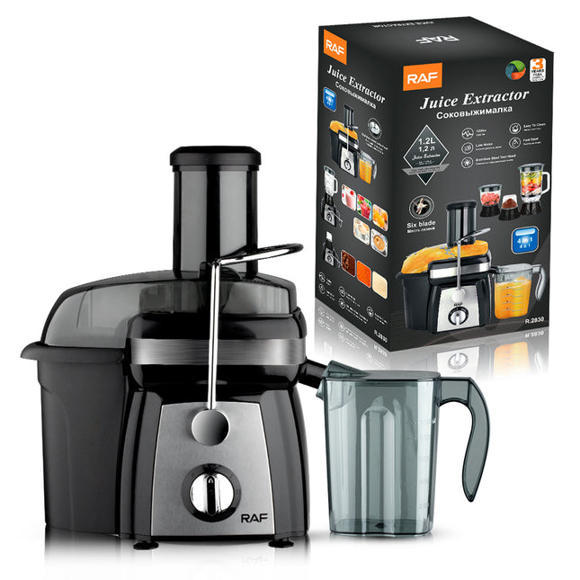 Juice Extractor 4-in-1 | 1200W | low noise | Stainless Steel Tool Head | Fast Start | Easy to Clean