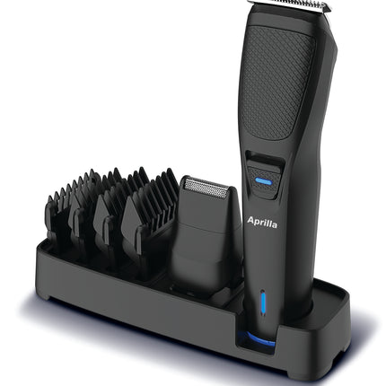 Kiwi Hair Trimmer | T-Blade Stainless | 4 Guide combs | Charging Indicator Light | Storage base with stand, hanger hook