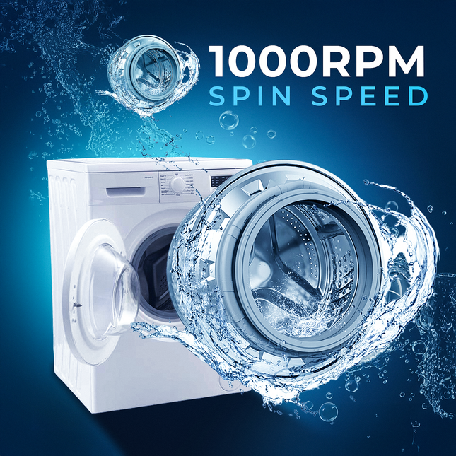 AVG Washing Machine 7KG with 1000RPM Variable Spinning Speed, Variable Heating, Spin Settings,, and  45 L / cycle