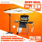 Combo Offer: Large 3m White Umbrella with 3 Burner Gas BBQ Grill