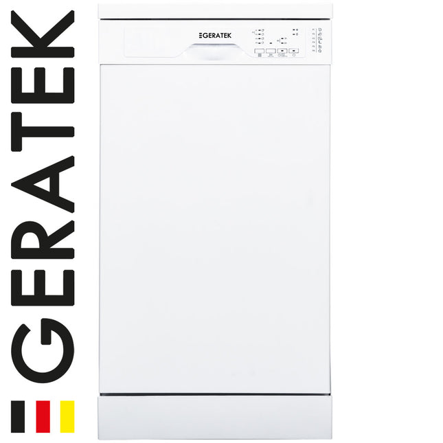 Geratek Ellmau Freestanding Dishwasher 45cm | Stainless Steel Interior | Overflow &amp; Backflow Protection |