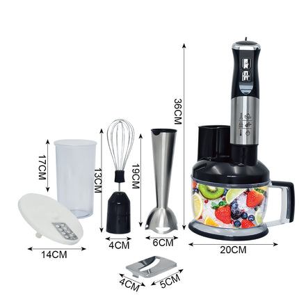 RAF Hand Blender 6-in-1 | 1500W | Fast Start | Three Buttons | 500ml Blender Jar | S-Blades