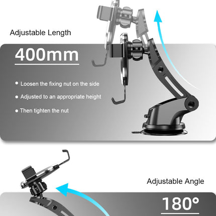 Prochimps Car Phone Holder | Mechanical Gear | Gravity Automatic Lock | 360 Degree Rotation