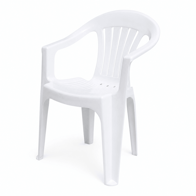 Outdoor Plastic Arm Chair – Stackable