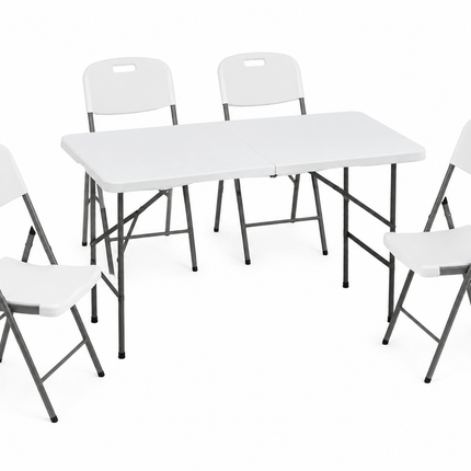 Outdoor Table & Chair Combo Set – 1 Table + 4 Chairs