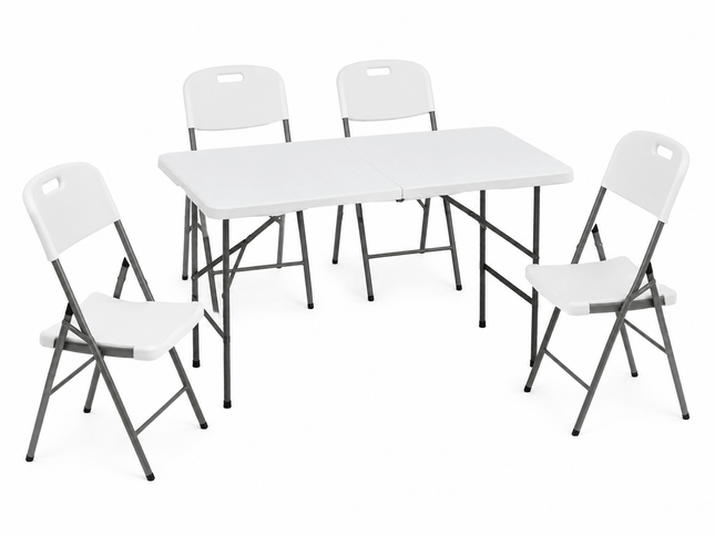 Outdoor Table & Chair Combo Set – 1 Table + 4 Chairs