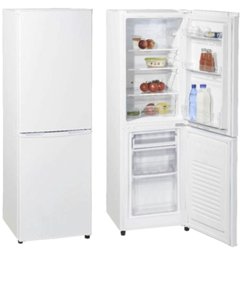 Geratek Wasilla Fridge-Freezer Combination 173 Liters | White |  Energy Efficiency E | Adjustable Thermostat | Automatic Cooling Defrost | Glass Shelves